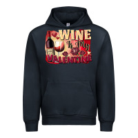 Navy Wine İs My Valentine Fa Urban Hoodie - FaDigitalArtStudio