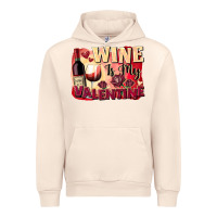 Sandshell Wine İs My Valentine Fa Urban Hoodie - FaDigitalArtStudio