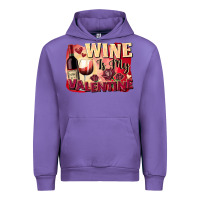 Tulip Wine İs My Valentine Fa Urban Hoodie - FaDigitalArtStudio
