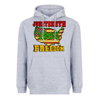 Heather Grey juneteenth 1865 freedom Heavyweight Hoodie - CowGirlArtShop