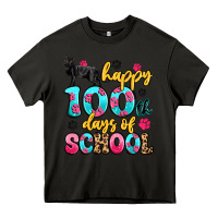 Asphalt happy 100th days of school cat Heavy Core Tee - Artiststas