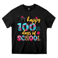 Black happy 100th days of school cat Heavy Core Tee - Artiststas