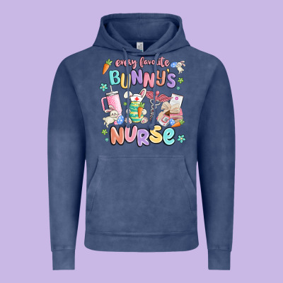 Every Favorite Bunnys Nurse Vintage Hoodie Designed By Maliassmallbusiness