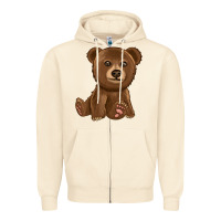Sandshell bear Zipper Hoodie - texasbilliewilder