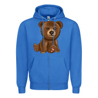 True Royal bear Zipper Hoodie - texasbilliewilder