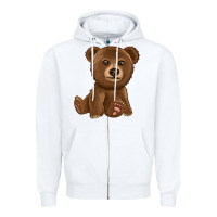 White bear Zipper Hoodie - texasbilliewilder