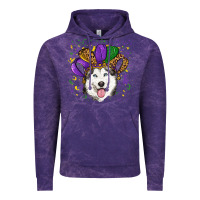 Cloud Purple mardi gras hat husky Vintage Hoodie - RanaPortraitStore