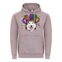 Vintage Zinc mardi gras hat husky Vintage Hoodie - RanaPortraitStore