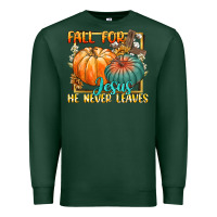 Sports Green fall for jesus he never fails Premium Sweatshirt - CowGirlArtShop