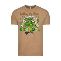 Vintage Coffee rolling up some shamrock spirit Vintage Tee - MaliasSmallBusiness