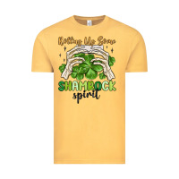 Vintage Mustard rolling up some shamrock spirit Vintage Tee - MaliasSmallBusiness