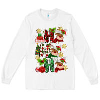 White ho ho ho reindeer Long Sleeve Tee - MaliasSmallBusiness