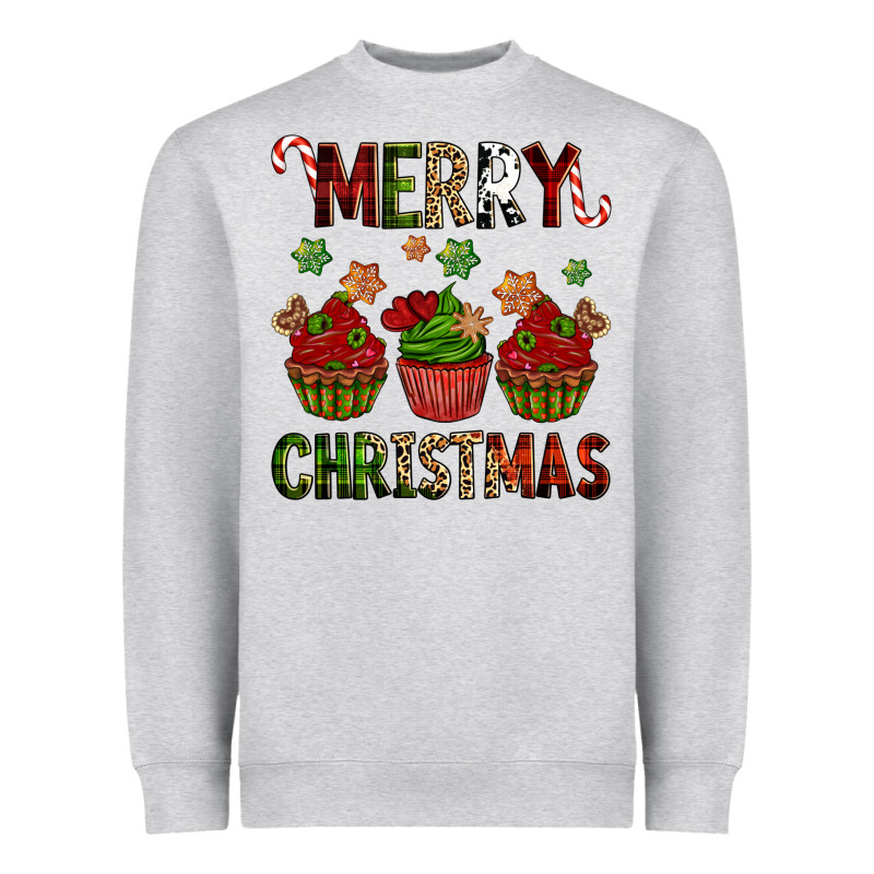Merry Christmas Cupcakes Heavyweight Sweatshirt by NancyCooperArtShop | Teevron