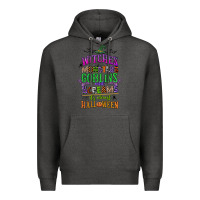 Charcoal Heather witches monsters goblins and screams its almost halloween Premium Hoodie - CowGirlArtShop
