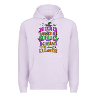 Lilac witches monsters goblins and screams its almost halloween Premium Hoodie - CowGirlArtShop