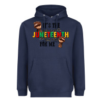 Navy its the juneteenth for me Heavyweight Hoodie - CowGirlArtShop