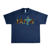Navy faith thanksgiving cross Urban Heavy Tee - AdoDesignShop