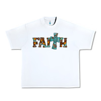 White faith thanksgiving cross Urban Heavy Tee - AdoDesignShop
