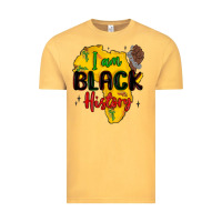 Vintage Mustard i am black history Vintage Tee - MaliasSmallBusiness