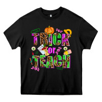 Black trick or teach Heavy Core Tee - AdoDesignShop