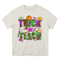 Cream trick or teach Heavy Core Tee - AdoDesignShop