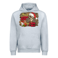 Heather Grey this is as merry as i get skull Urban Hoodie - FaDigitalArtStudio