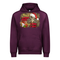 Mauve Wine this is as merry as i get skull Urban Hoodie - FaDigitalArtStudio