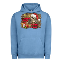 Pigment Pebble Blue this is as merry as i get skull Urban Hoodie - FaDigitalArtStudio