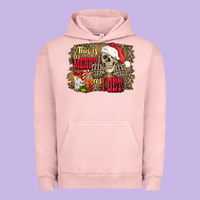 This Is As Merry As I Get Skull Urban Hoodie Designed By Fadigitalartstudio