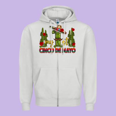 My 1st Cinco De Mayo Zipper Hoodie Designed By Texasbilliewilder