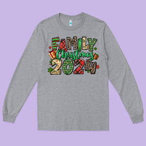 Family Christmas 2024 Long Sleeve Tee Designed By Maliassmallbusiness