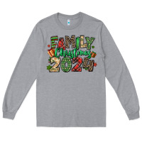 Heather Grey family christmas 2024 Long Sleeve Tee - MaliasSmallBusiness