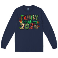 Navy family christmas 2024 Long Sleeve Tee - MaliasSmallBusiness