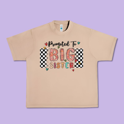 Promoted To Big Sister Urban Heavy Tee Designed By Maliassmallbusiness