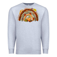 Heather Grey fall rainbow Premium Sweatshirt - CowGirlArtShop
