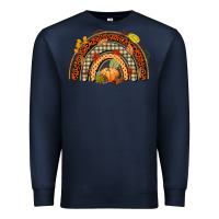 Navy fall rainbow Premium Sweatshirt - CowGirlArtShop