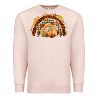 Pale Pink fall rainbow Premium Sweatshirt - CowGirlArtShop