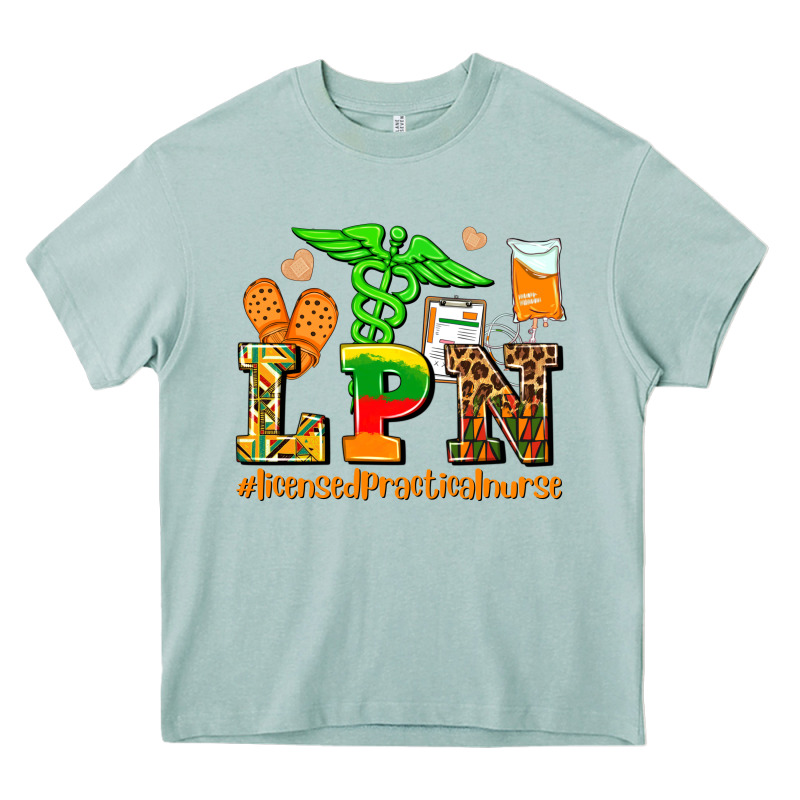 Lpn Juneteenth Licensed Practical Nurse Heavy Core Tee by AdoDesignShop | Teevron