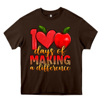 Chocolate Brown 100 days of making a difference Heavy Core Tee - Artiststas