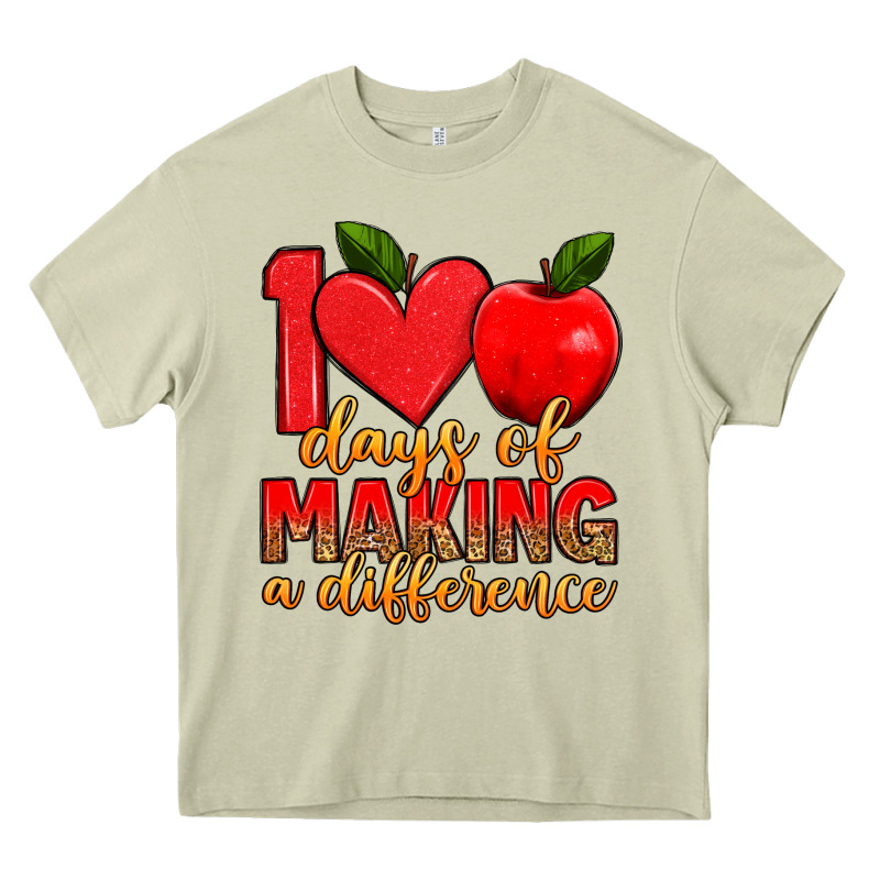 100 Days Of Making A Difference Heavy Core Tee by Artiststas | Teevron