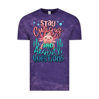 Cloud Purple stay curious and axolotl questions Vintage Tee - MaliasSmallBusiness