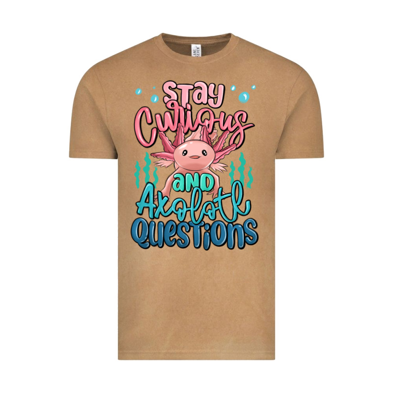 Stay Curious And Axolotl Questions Vintage Tee by MaliasSmallBusiness | Teevron