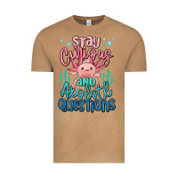 Vintage Camel stay curious and axolotl questions Vintage Tee - MaliasSmallBusiness