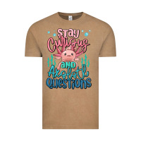 Vintage Coffee stay curious and axolotl questions Vintage Tee - MaliasSmallBusiness
