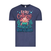 Vintage Denim stay curious and axolotl questions Vintage Tee - MaliasSmallBusiness