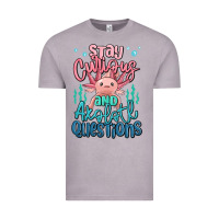 Vintage Zinc stay curious and axolotl questions Vintage Tee - MaliasSmallBusiness