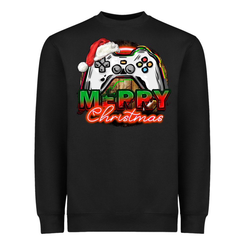 Gamer Merry Christmas Heavyweight Sweatshirt by NancyCooperArtShop | Teevron