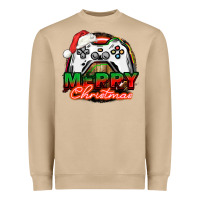 Mushroom Gamer Merry Christmas Heavyweight Sweatshirt - NancyCooperArtShop