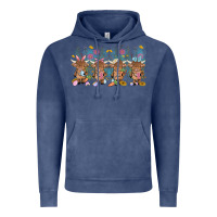 Vintage Denim easter day baby highland cow Vintage Hoodie - MaliasSmallBusiness