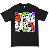 Black boo ghosts seamless pattern Premium Tee - BundleAndBundleShop